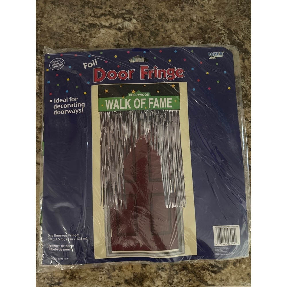 Paper Art Hollywood Walk of Fame Silver Foil Door Fringe Party Decoration